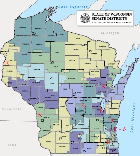 Wisconsin Recall Map